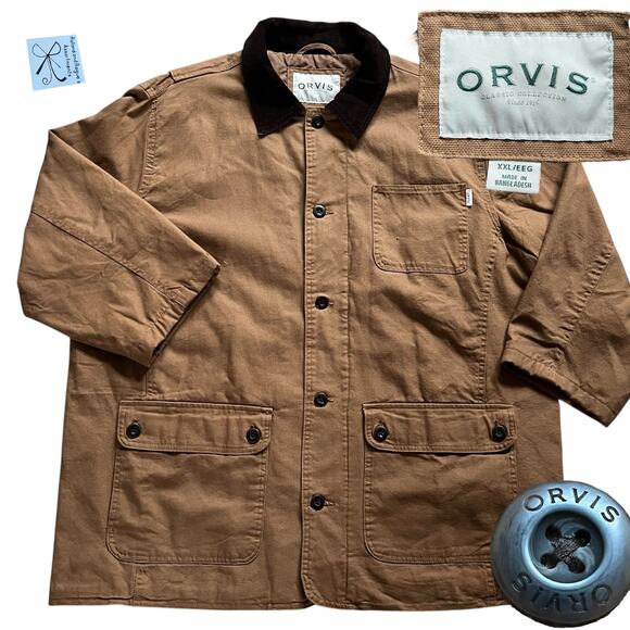 Orvis Classic Collection Long Chore Coat Button-up Jacket Men's Sz XXL - Picture 1 of 9